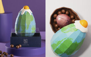Ovo Artsy Planeta Terra da Mica Chocolates